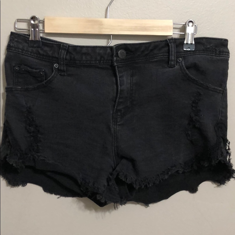 Black high waisted shorts